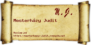 Mesterházy Judit névjegykártya